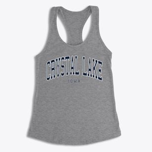 Crystal Lake Iowa Traditional Women's Racerback Tank