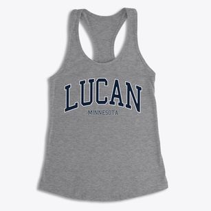 Lucan Minnesota Traditional Women's Racerback Tank