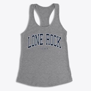 Lone Rock Iowa Traditional Women's Racerback Tank