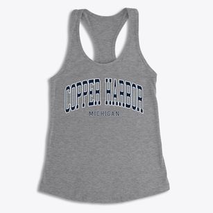 Copper Harbor Michigan Traditional Women's Racerback Tank