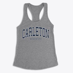 Carleton Nebraska Traditional Women's Racerback Tank
