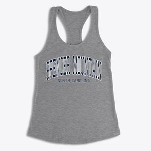 Spencer Mountain North Carolina Traditional Women's Racerback Tank