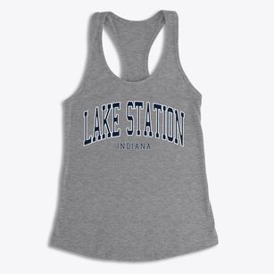 Lake Station Indiana Traditional Women's Racerback Tank