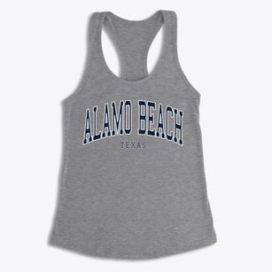 Alamo Beach Texas Traditional Women's Racerback Tank