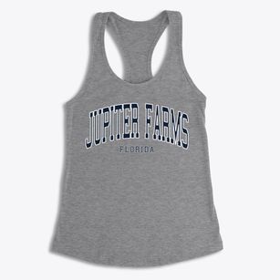 Jupiter Farms Florida Traditional Women's Racerback Tank