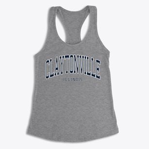 Claytonville Illinois Traditional Women's Racerback Tank