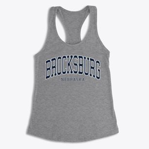Brocksburg Nebraska Traditional Women's Racerback Tank