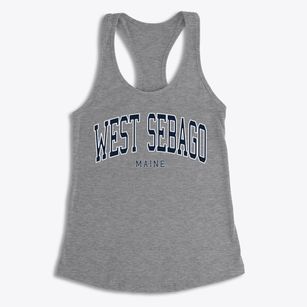 West Sebago Maine Traditional Women's Racerback Tank