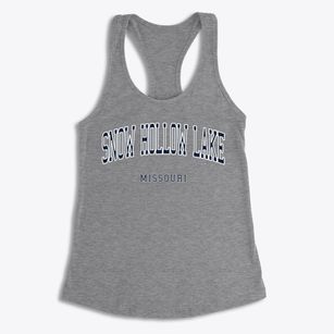 Snow Hollow Lake Missouri Traditional Women's Racerback Tank