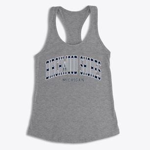 Birchwood Shores Michigan Traditional Women's Racerback Tank