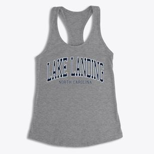 Lake Landing North Carolina Traditional Women's Racerback Tank