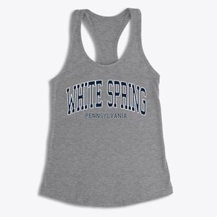 White Spring Pennsylvania Traditional Women's Racerback Tank