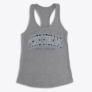 White Stocking North Carolina Traditional Women's Racerback Tank