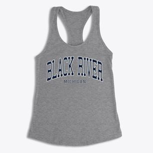 Black River Michigan Traditional Women's Racerback Tank
