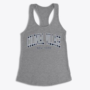Colonial Village New York Traditional Women's Racerback Tank