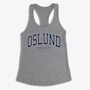 Oslund Minnesota Traditional Women's Racerback Tank