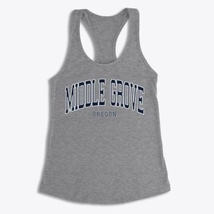 Middle Grove Oregon Traditional Women's Racerback Tank