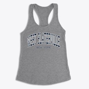 West Slaterville New York Traditional Women's Racerback Tank