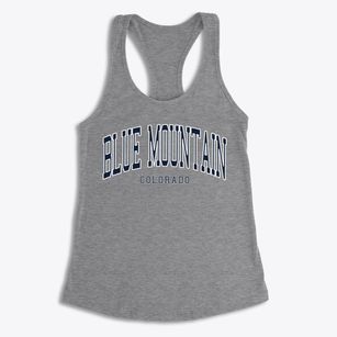 Blue Mountain Colorado Traditional Women's Racerback Tank