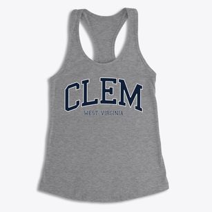 Clem West Virginia Traditional Women's Racerback Tank