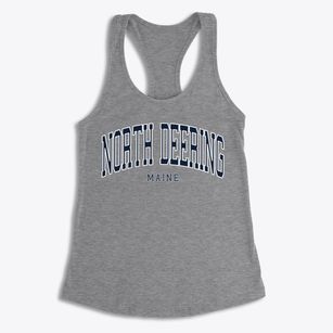 North Deering Maine Traditional Women's Racerback Tank