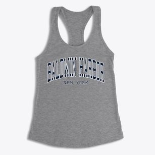 Baldwin Harbor New York Traditional Women's Racerback Tank