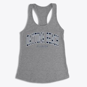 Daytona Beach Florida Traditional Women's Racerback Tank