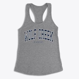 Wolf Creek Kansas Traditional Women's Racerback Tank