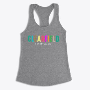 Clearfield Pennsylvania Color Pop Women's Racerback Tank