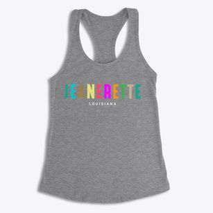 Jeanerette Louisiana Color Pop Women's Racerback Tank