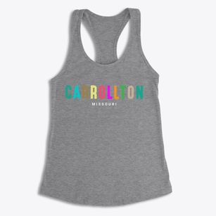 Carrollton Missouri Color Pop Women's Racerback Tank
