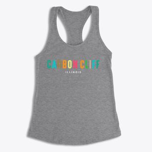 Carbon Cliff Illinois Color Pop Women's Racerback Tank