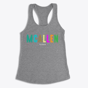 Mcallen Texas Color Pop Women's Racerback Tank