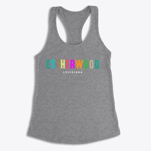 Estherwood Louisiana Color Pop Women's Racerback Tank
