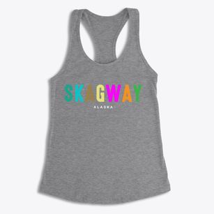 Skagway Alaska Color Pop Women's Racerback Tank