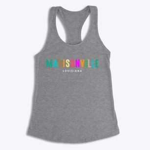 Madisonville Louisiana Color Pop Women's Racerback Tank