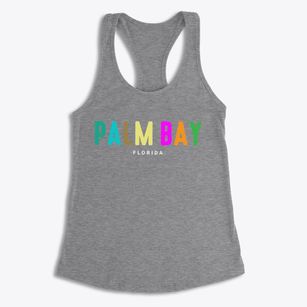 Palm Bay Florida Color Pop Women's Racerback Tank