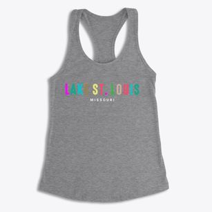 Lake St. Louis Missouri Color Pop Women's Racerback Tank