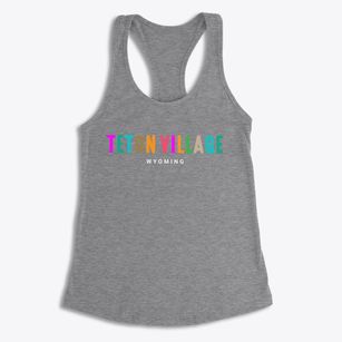 Teton Village Wyoming Color Pop Women's Racerback Tank