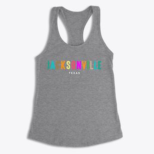 Jacksonville Texas Color Pop Women's Racerback Tank