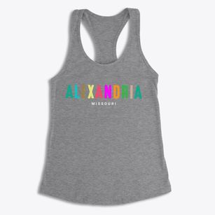 Alexandria Missouri Color Pop Women's Racerback Tank