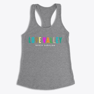 Love Valley North Carolina Color Pop Women's Racerback Tank