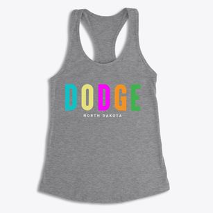 Dodge North Dakota Color Pop Women's Racerback Tank