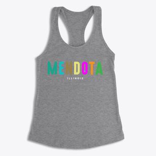 Mendota Illinois Color Pop Women's Racerback Tank