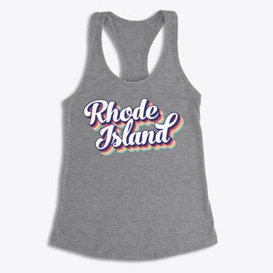  Rhode Island Retro Candy Vibes Women's Racerback Tank