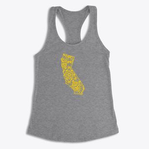  California Flower Art Women's Racerback Tank