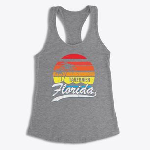 Tavernier Florida Palm Tree Sunset Women's Racerback Tank