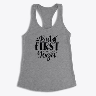   But First Yoga Women's Racerback Tank