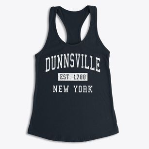 Dunnsville New York Classic Established Women's Racerback Tank