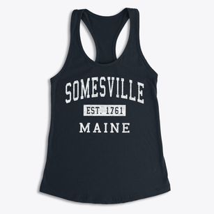 Somesville Maine Classic Established Women's Racerback Tank